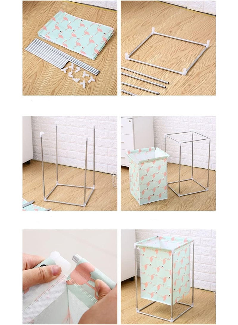 Kimaya Premium Quality 50L Kids Laundry Basket, Can be Used For Laundry, Clothes, Toys Storage, With Metal Stands for Kids Room Bedroom Bathroom, Waterproof, Multipurpose, Colorful Design - Image 3