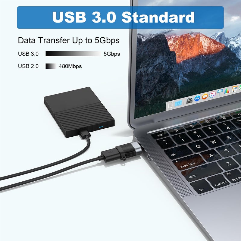 AreMe USB C Adapter (6 Pack), Micro USB Male to USB C Female Adapter, USB 3.0 to Type C Converter Connector - Image 3