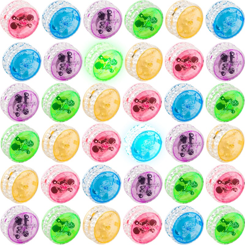 Fahacop 40 Pack Led Light up Responsive Ball Beginner Level Colorful YoYo Bearing Ball for Goodie Bag Fillers Birthday Party Favors Classroom Prizes - Image 3