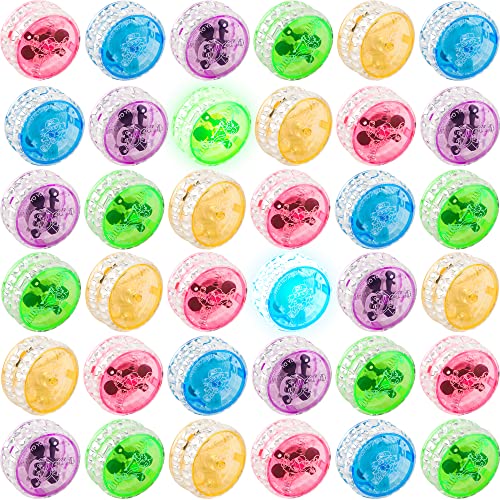 Fahacop 40 Pack Led Light up Responsive Ball Beginner Level Colorful YoYo Bearing Ball for Goodie Bag Fillers Birthday Party Favors Classroom Prizes - Image 1
