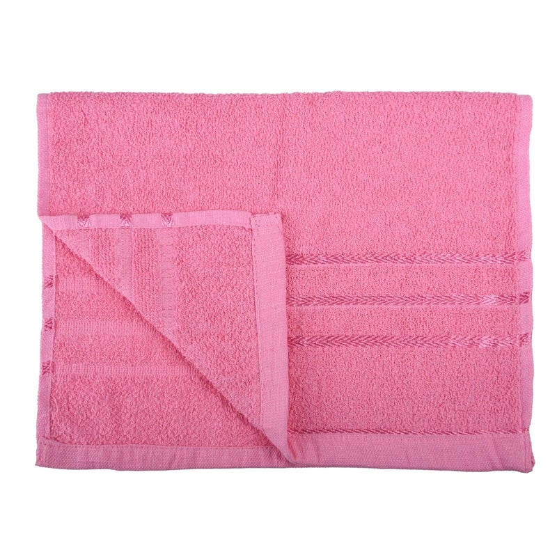 Kuber Industries Kuber Industries Face Towel Cotton Towels for Facewash Towels for Daily use Workout Hand Towel Lining Design 14x21 Inch Pack of 4 Pink  - Image 5