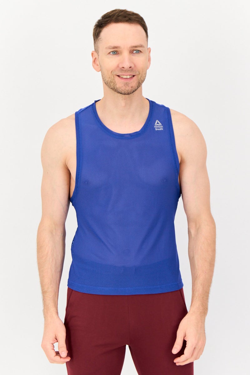 Reebok Women Sportswear Fit Sleeveless Training Tank Top, Blue - Image 1