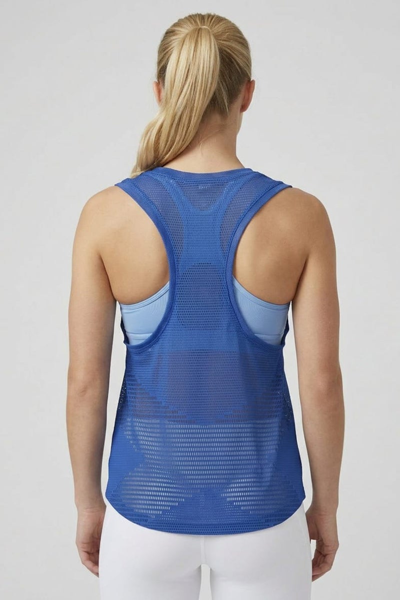 Reebok Women Sportswear Fit Sleeveless Training Tank Top, Blue - Image 3