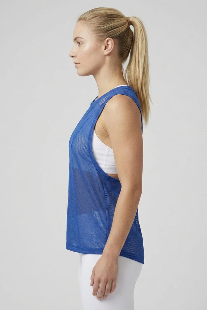 Reebok Women Sportswear Fit Sleeveless Training Tank Top, Blue - Image 4