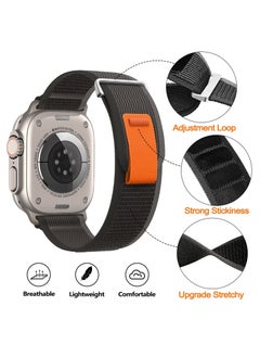 BORTONY 4 Pack Alpine Loop Compatible with Apple Watch Ultra Band 49mm Men Women Adjustable Sport Elastic Nylon Strap for iWatch Series Ultra/SE/8/7/6/5/4/3/2/1  - Image 3