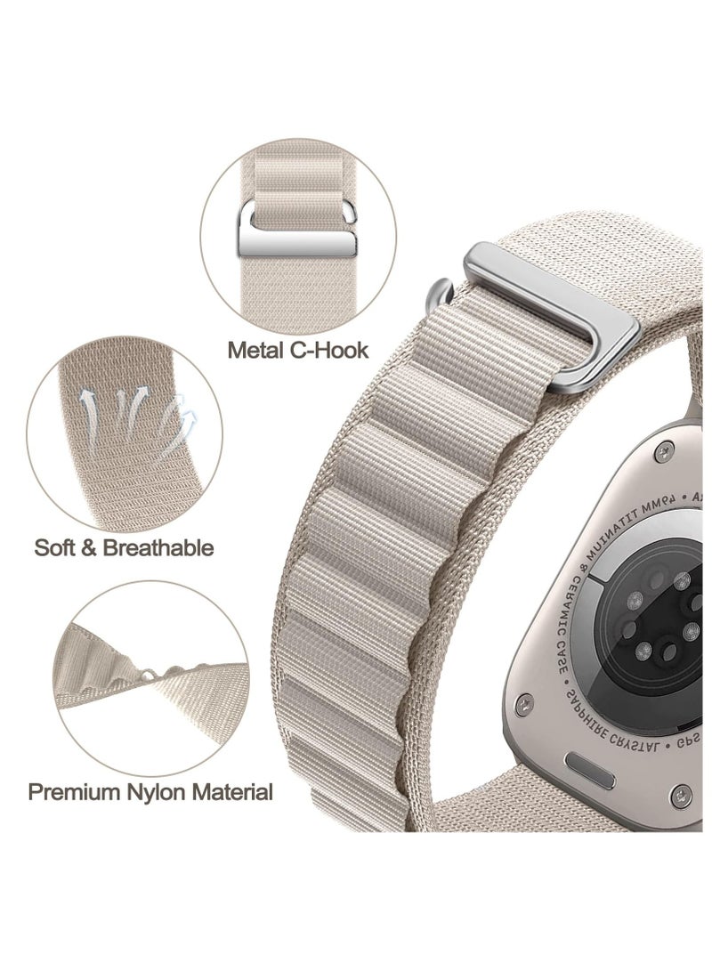 BORTONY 4 Pack Alpine Loop Compatible with Apple Watch Ultra Band 49mm Men Women Adjustable Sport Elastic Nylon Strap for iWatch Series Ultra/SE/8/7/6/5/4/3/2/1  - Image 4
