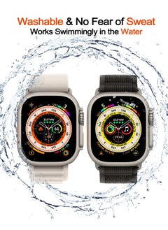BORTONY 4 Pack Alpine Loop Compatible with Apple Watch Ultra Band 49mm Men Women Adjustable Sport Elastic Nylon Strap for iWatch Series Ultra/SE/8/7/6/5/4/3/2/1  - Image 5