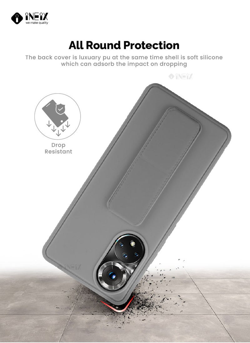 INEIX - 3 in 1 Magnetic Hand Grip Holder Case For Honor 50 5G Grey - Image 1