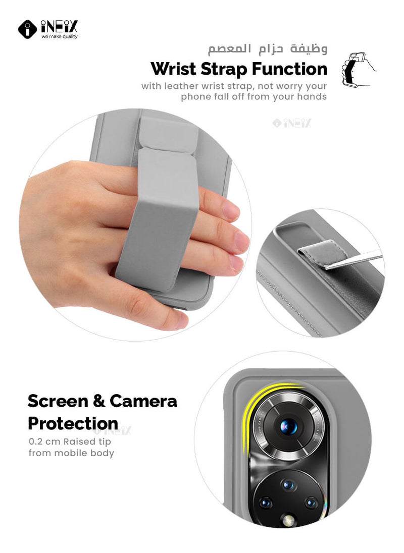 INEIX - 3 in 1 Magnetic Hand Grip Holder Case For Honor 50 5G Grey - Image 1