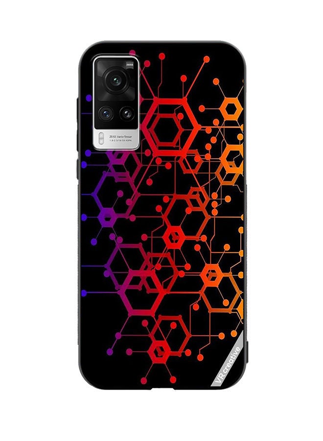 VR CREATIVE Protective Case Cover For Vivo X60 Pro Abstract Circuit Board Design Multicolour - Image 1