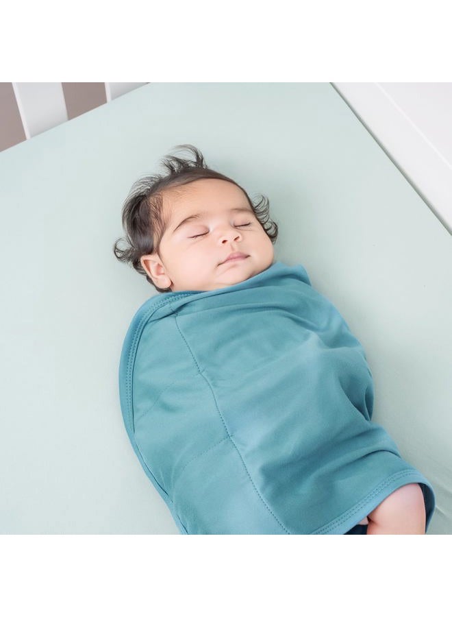 littogoose 3 Pcs Newborn Swaddle Wrap, Adjustable Snuggle Strap for Moro Reflex, Safe Sleep Sack for Naps & Bedtime, Slate+navy+storm, S - Image 4