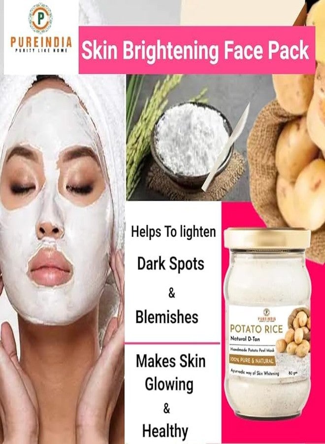 Pureindia Handmade Potato Rice Face Pack For Skin Whitening | Dark Spot | 50gm | All Skin Type | Natural FacePack | For Women & Men| Pack of-2 - Image 3