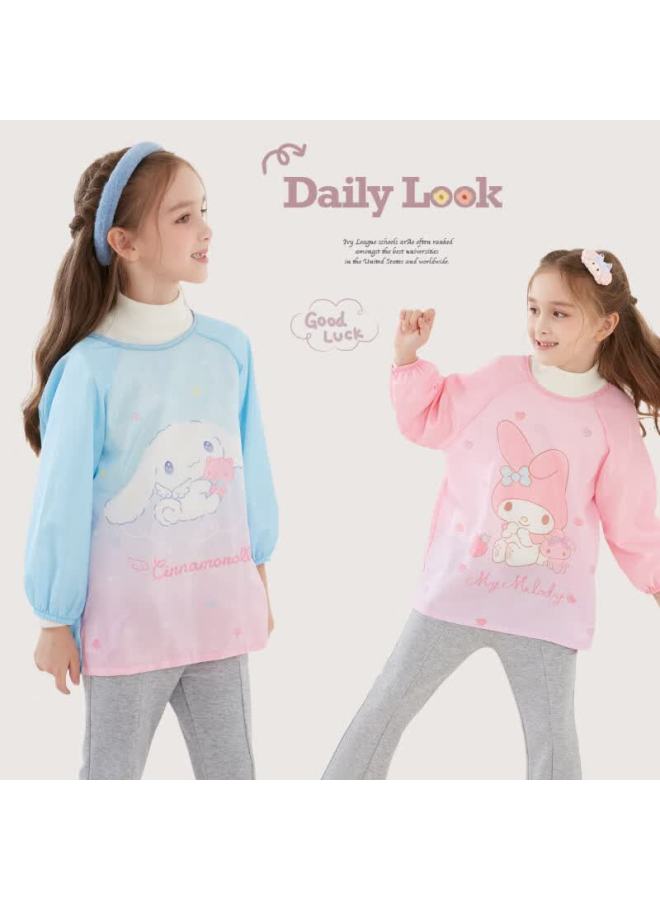 Hello Kitty o Kitty Children's Smock, Reverse-wear Bib, Baby Eating A, Drawing Smock, Waterproof Bib, U4053 Purple, S Size - Image 5