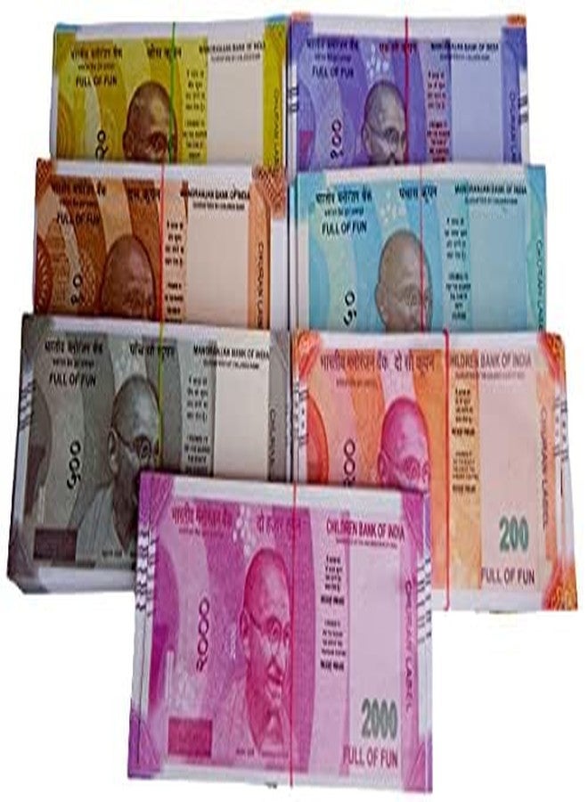 Laserbot Currency (6 X 100=600 Each) for Kids Denomination Learning Money 10 | 20 | 50 | 100 | 200 | 500 Artificial Playing Currency, Learn Money Skills- Multi Color - Image 4