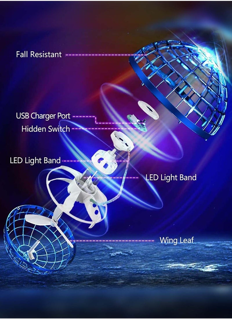 TRENDIZMO - Magic Flying Orb Ball Toy with Lights Cool Stuff Gadgets Toy for Boys and Girls Hover Mini Drones for Kids Flying Spinner - Image 1