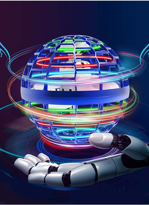 Magic Flying Orb Ball Toy with Lights Cool Stuff Gadgets Toy for Boys and Girls Hover Mini Drones for Kids Flying Spinner