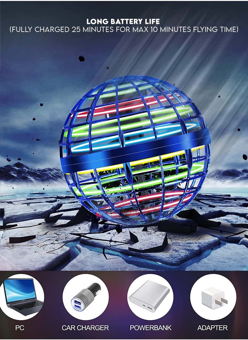 TRENDIZMO - Magic Flying Orb Ball Toy with Lights Cool Stuff Gadgets Toy for Boys and Girls Hover Mini Drones for Kids Flying Spinner - Image 1