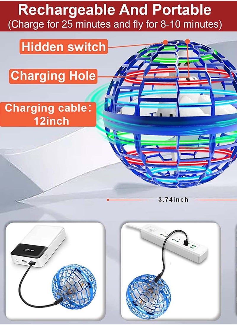 TRENDIZMO - Magic Flying Orb Ball Toy with Lights Cool Stuff Gadgets Toy for Boys and Girls Hover Mini Drones for Kids Flying Spinner - Image 1