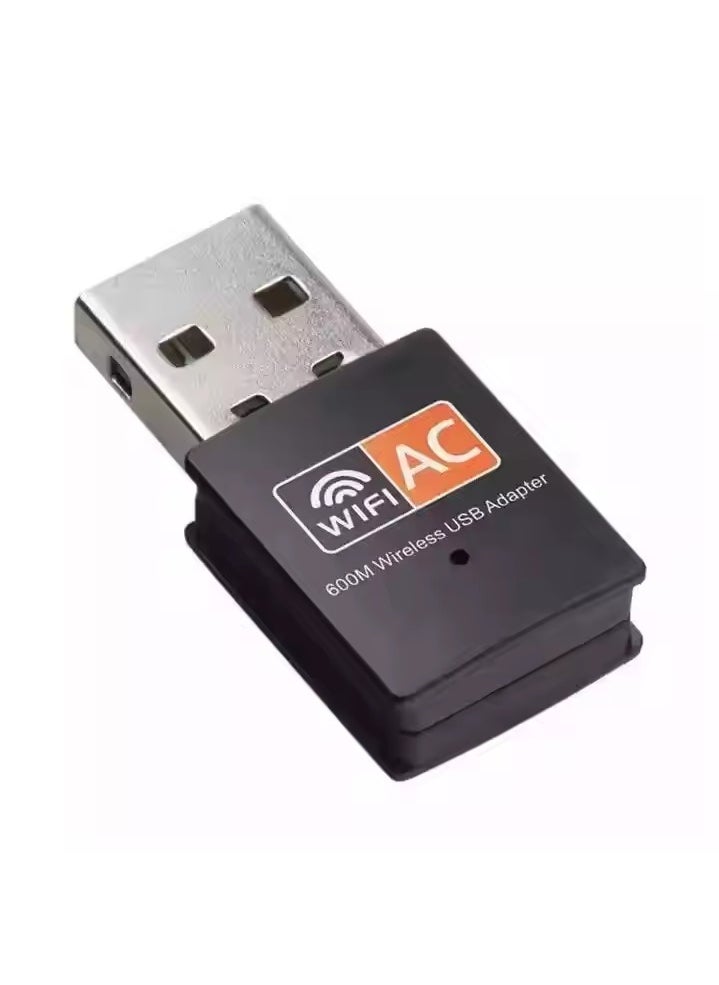 Generic Dual Band USB Wi-Fi Adapter 600Mbps (433+150) | 802.11ac Wireless Network Adapter | 2.4GHz & 5GHz | USB 2.0 | High-Speed, Long-Range, Compatible with Windows, macOS, Linux  - Image 1