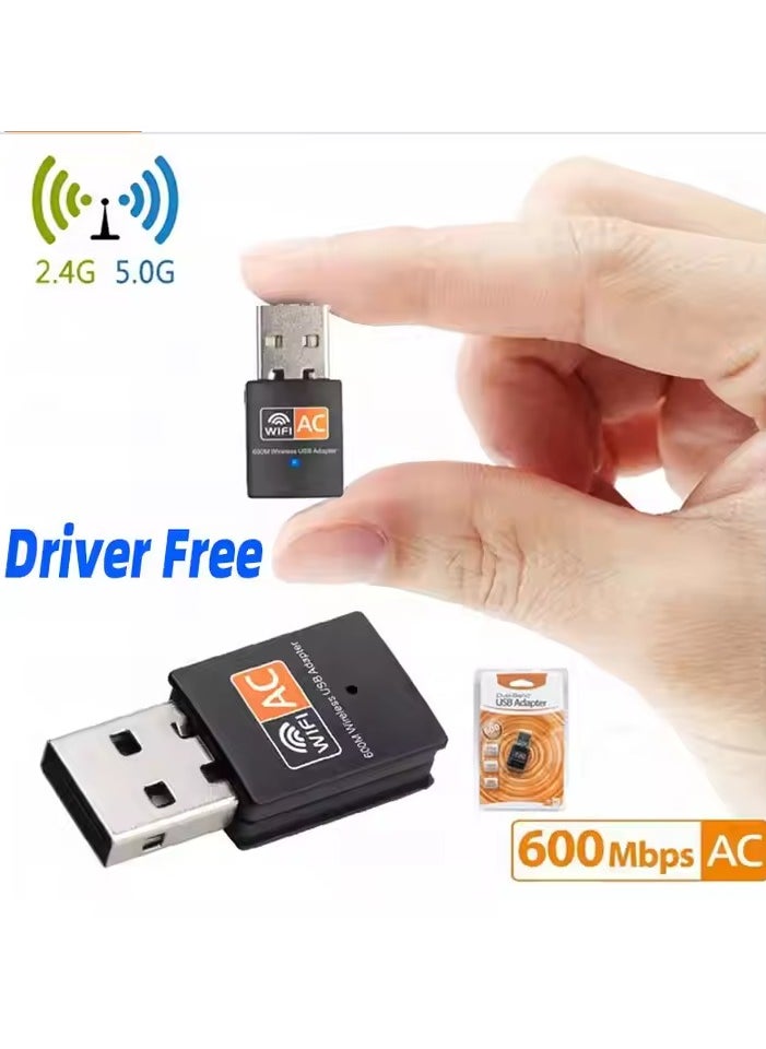 Generic Dual Band USB Wi-Fi Adapter 600Mbps (433+150) | 802.11ac Wireless Network Adapter | 2.4GHz & 5GHz | USB 2.0 | High-Speed, Long-Range, Compatible with Windows, macOS, Linux  - Image 3
