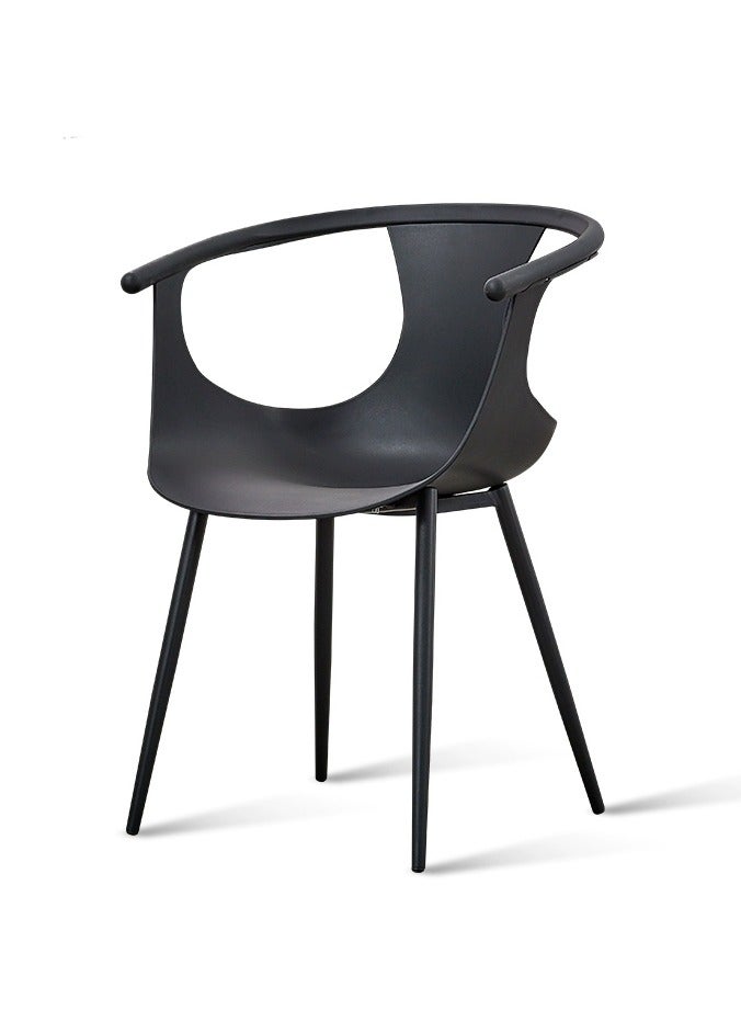 لاني كرسي الاستراحة للصالة، كرسي طاولة الطعام قطعة سوداء - Image 1