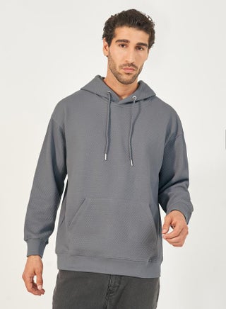 Waffle Textured Quilted Boxy Fit Hoodie with Kangaroo Pocket - pzsku/ZDCDD1E0C6CF3C231A421Z/45/_/1733818914/2532694f-c646-4945-ae6a-54b76372e708
