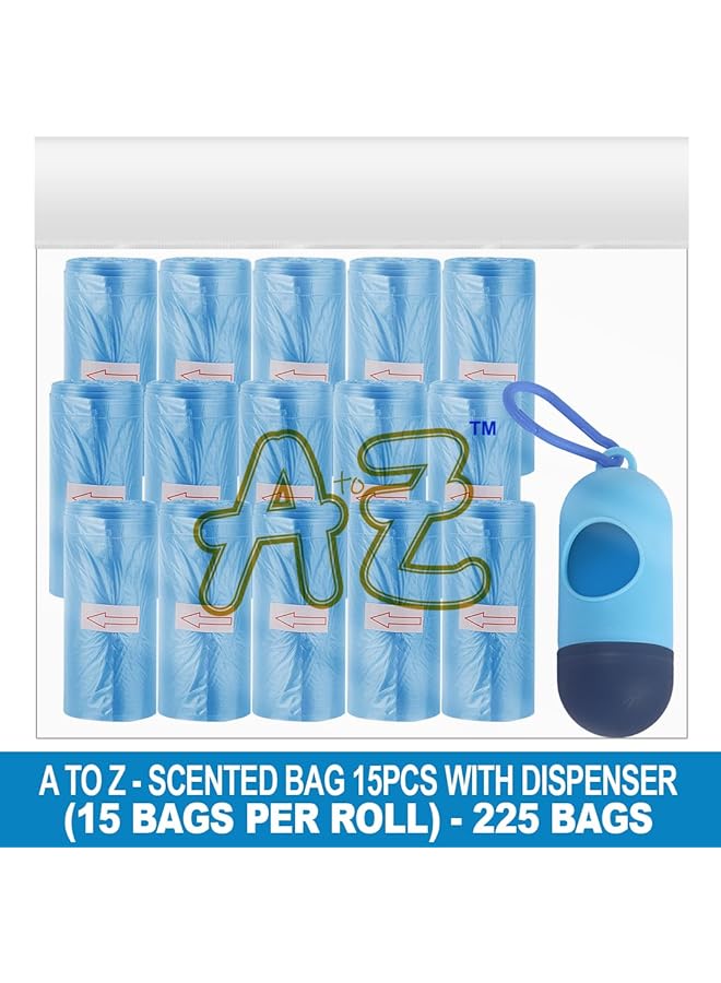 A TO Z Scented Bag Pack Of 15/225 Bags With Dispenser Blue - Image 2
