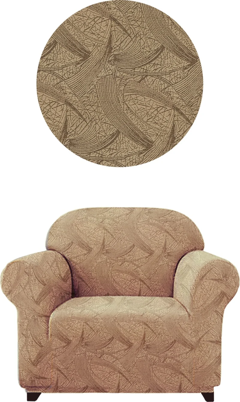 Elgeyar Jacquard Sofa, Sofa and Sofa Bed Cover, Sehra Pattern, Flexible, Without Skirt, For Single (Armchair)