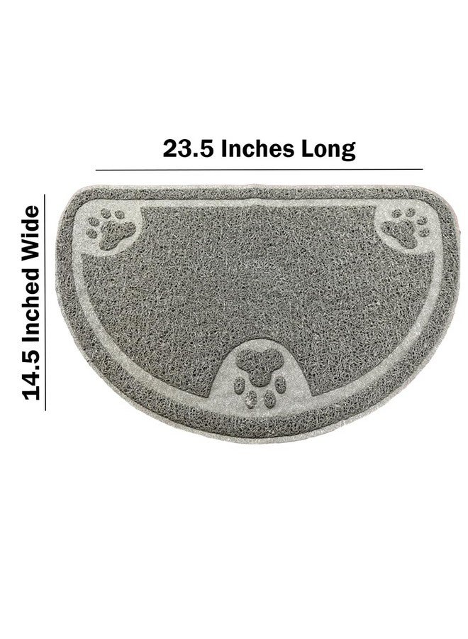 إيفلوتس سجادة فضلات القطط - سجادة تجميع فضلات القطط - لا تسبب الفوضى - مقاومة للماء - غير قابلة للانزلاق - رمادية - Image 2