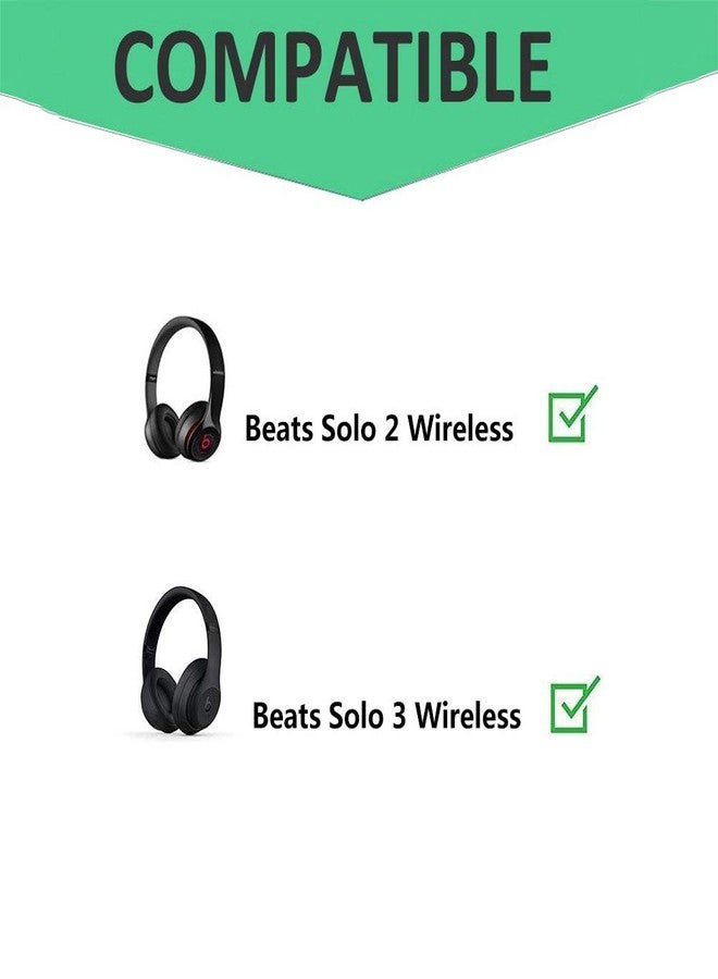 CONVELIFE وسادات أذن بديلة Solo 3 من جلد PU البروتيني متوافقة مع سماعات Beats من Dr. Dre Solo 2.0 و Solo3 اللاسلكية (أزرق مائي) - Image 3