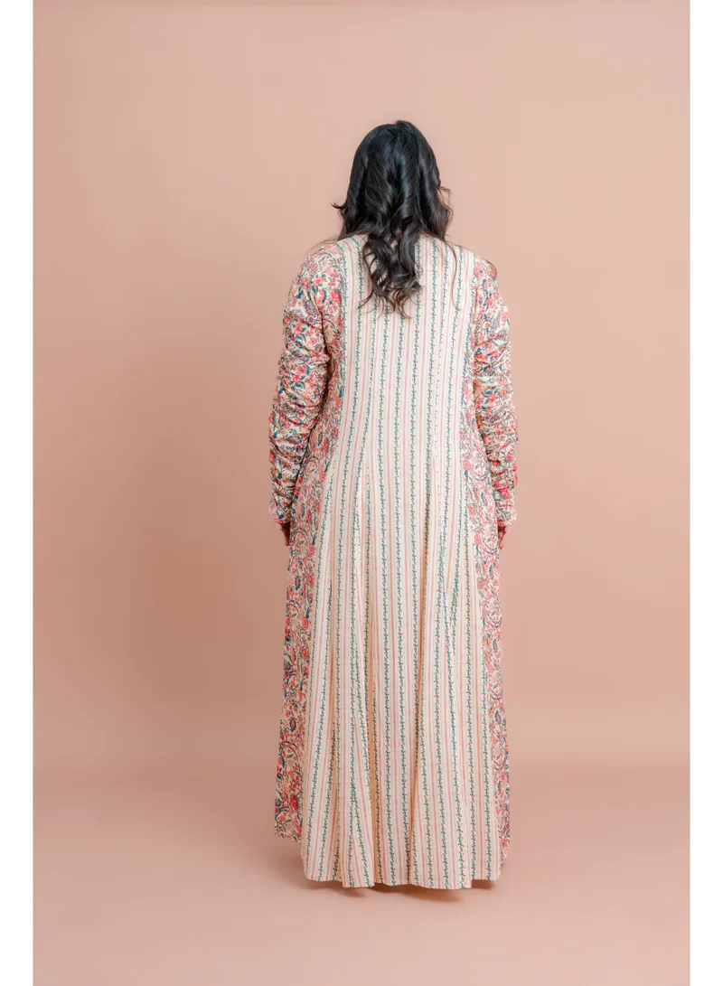IKKXA Al Khulood Printed 2PC Set IK081 Beige