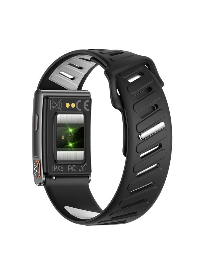 BlueFire Black Screenless Fitness Band – Heart Rate Monitor, Sleep Tracking, Step Counter, Calorie & Distance Tracker | Smart Screenless Fitness Tracker Bracelet for Men & Women | Multi-Sport Activity Band | 3ATM Waterproof Smart Health Wearable Device, App Control & Long Battery - Image 2