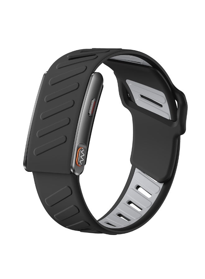 BlueFire Black Screenless Fitness Band – Heart Rate Monitor, Sleep Tracking, Step Counter, Calorie & Distance Tracker | Smart Screenless Fitness Tracker Bracelet for Men & Women | Multi-Sport Activity Band | 3ATM Waterproof Smart Health Wearable Device, App Control & Long Battery - Image 1