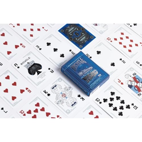 Bicycle Back To The Future Playing Cards 1 Pack, Premium, Foil, Metallic , Blue - Image 3