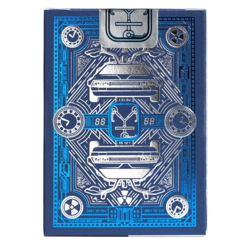 Bicycle Back To The Future Playing Cards 1 Pack, Premium, Foil, Metallic , Blue - Image 5