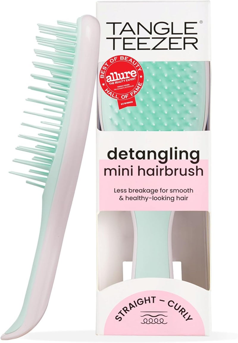 TANGLE TEEZER Global light sturdy raw material The Mini Ultimate Detangling Brush, Dry and Wet Hair Brush Detangler for Traveling and Small Hands, Marshmallow Duo Light & heavy use compatible - Image 1