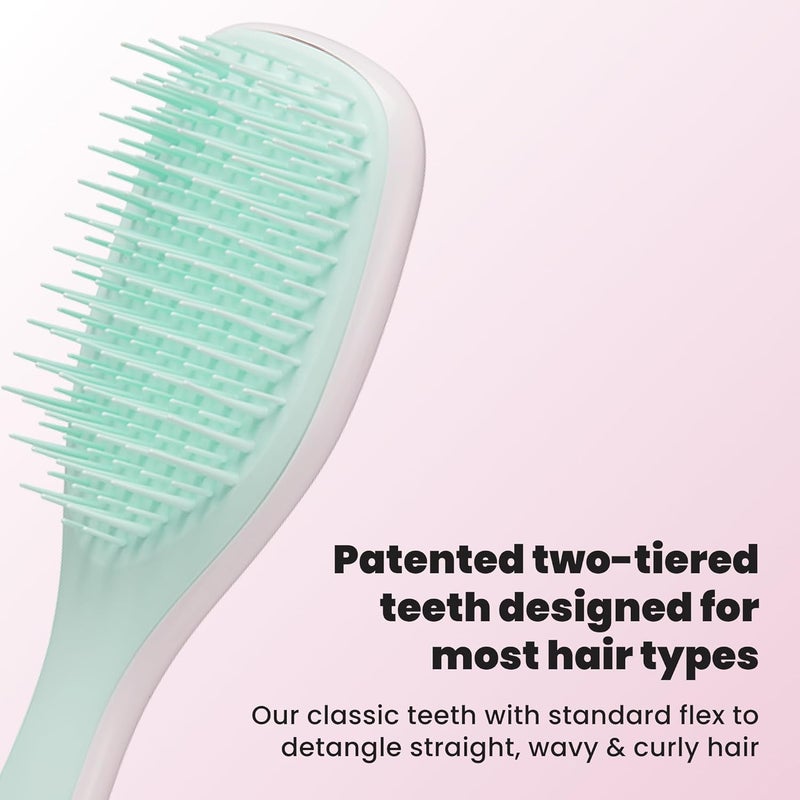 TANGLE TEEZER Global light sturdy raw material The Mini Ultimate Detangling Brush, Dry and Wet Hair Brush Detangler for Traveling and Small Hands, Marshmallow Duo Light & heavy use compatible - Image 2