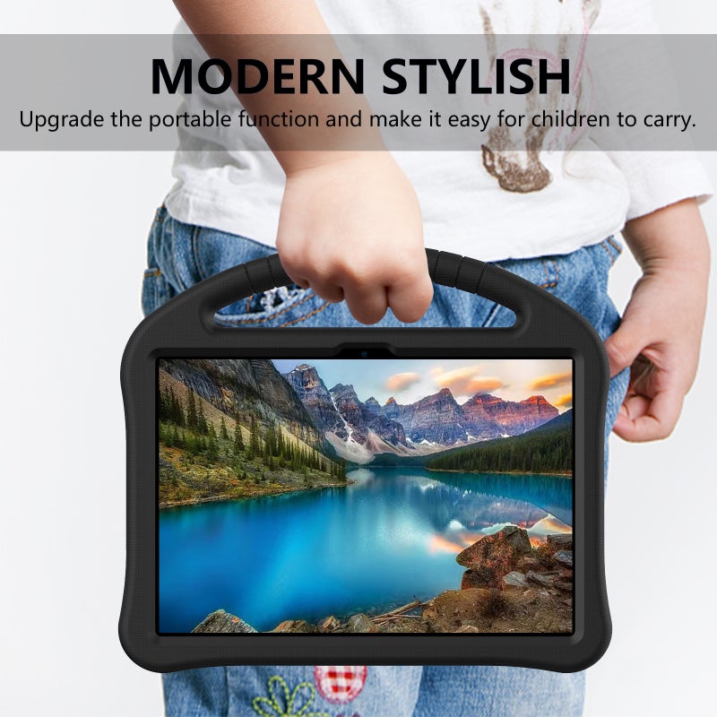 إيروريكس جراب Eva مقاوم للصدمات مع حامل لجهاز Teclast P30S / P20S / P20Hd 2022 اللوحي (أسود) - Image 5