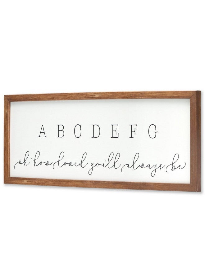 Open Road Brands ABC Nursery Wall Art - Large Modern Alphabet Nursery Picture - ABCDEFG Oh How Loved You'll Always Be - Image 2