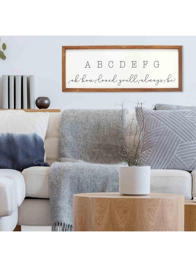 Open Road Brands ABC Nursery Wall Art - Large Modern Alphabet Nursery Picture - ABCDEFG Oh How Loved You'll Always Be - Image 5