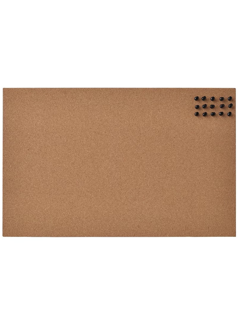 لوحة ملاحظات مع دبابيس، فلين، 52×33 سم، للاستخدام المنزلي والمكتبي  - Image 2