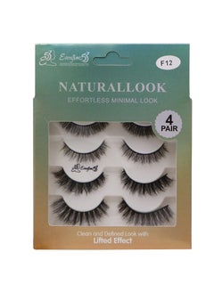 Everytime53 Everytime53 Women's 4 Pair Natural Look Eye Lashes - F12  - Image 1