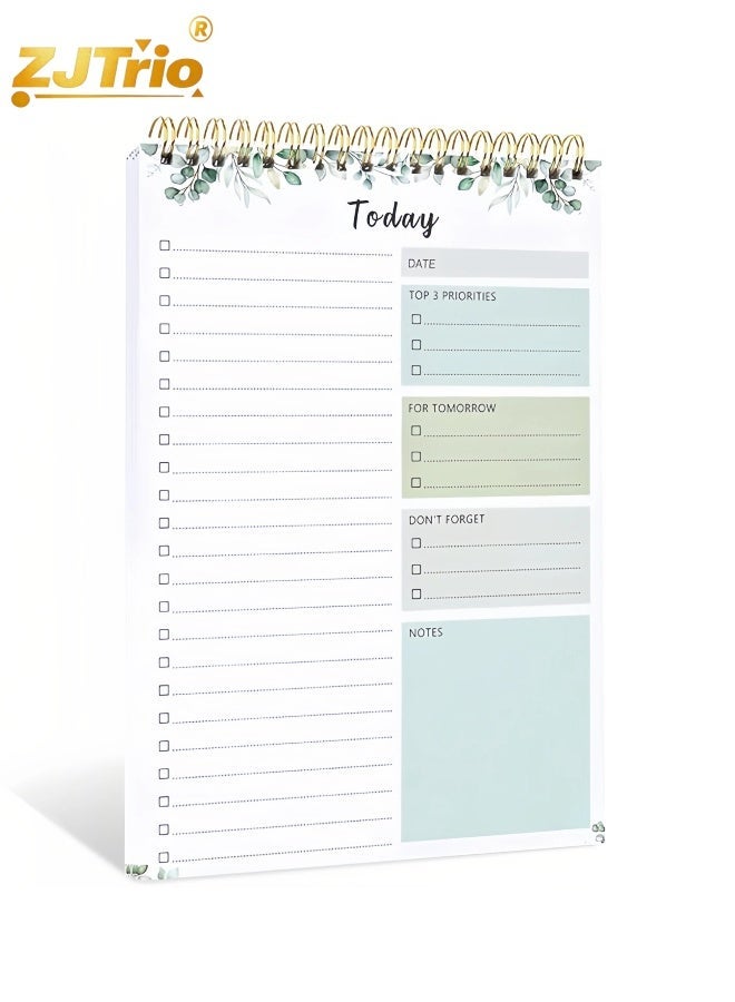 ZJTrio Undated To Do List Pad - 52 Tear-Off Sheets Daily Planner Notebook, Nature Design for Task Management & Goal Setting, Durable Paper Suitable for Office, Home, School, Adults, Students & Professionals - Image 2