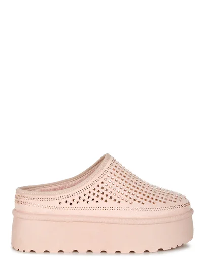 London Rag Pink Embellished Platform Classic Slip-On