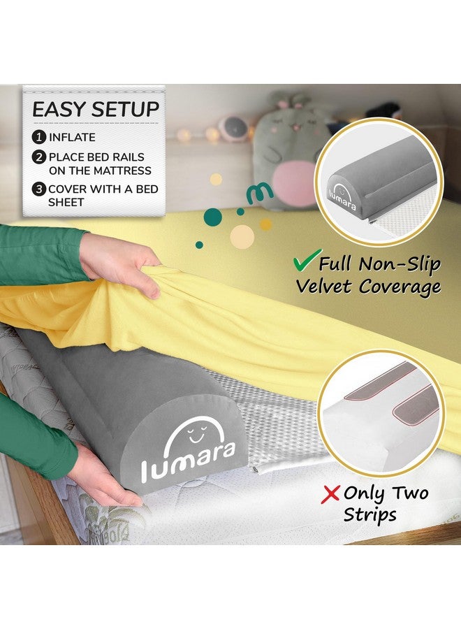 LUMARA Inflatable Bed Rail for Toddlers 2 Pack - Portable Travel Bed Bumpers for Kids Fits Twin Full Queen King Size Beds - Non-Slip Safety Guard Rails - Image 4