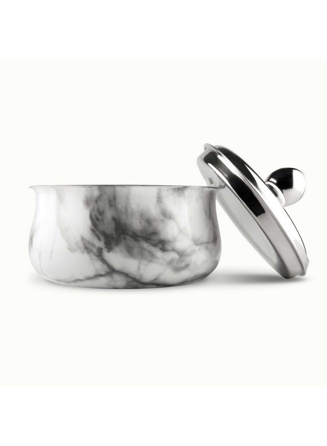 FnS Marbella Stainless Steel Double Walled Insulated Designer Casserole with Lid | Marbel Finsh | Odour Free | BPA Free | Ideal for Curry Rice Chappati | Easy to Carry | Easy to Store (1600ml) - Image 2