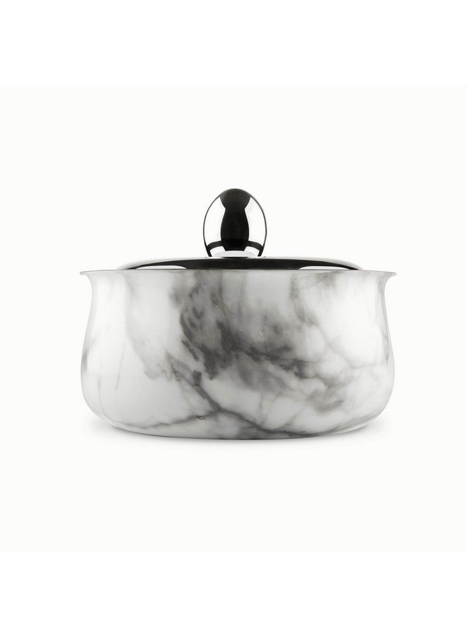 FnS Marbella Stainless Steel Double Walled Insulated Designer Casserole with Lid | Marbel Finsh | Odour Free | BPA Free | Ideal for Curry Rice Chappati | Easy to Carry | Easy to Store (1600ml) - Image 3