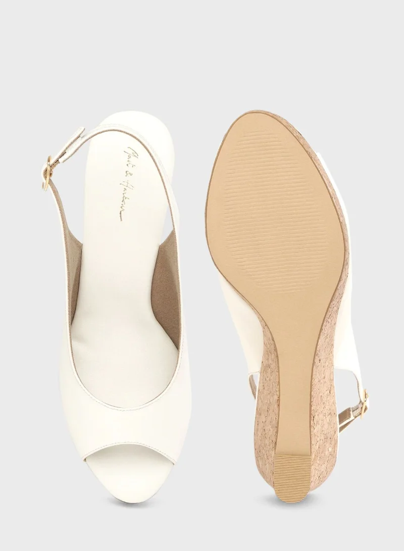 Mast & Harbour Slingback Wedge Sandal