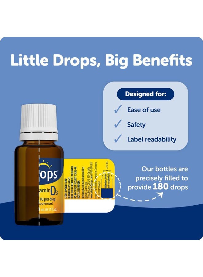 Ddrops فيتامين د3-2000 وحدة دولية سائل (0.17 أونصة سائلة) - Image 2