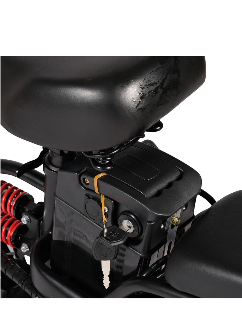 Chenxian Adult Electric Bicycle Bike Foldable Commuter Electric Bike 400W Motor 14 Inch 48V Electric Bike 13Ah Lithium Battery City Bike Max Speed 45Kmph Disc Brake Outdoor Riding  - Image 4
